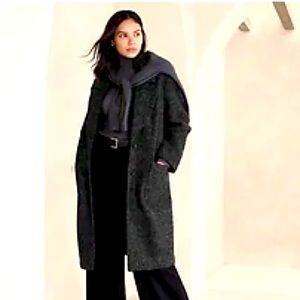 NWT Banana Republic Petite XXS charcoal wool coat